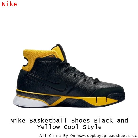 Nike Basketball Shoes Black and Yellow Cool Style