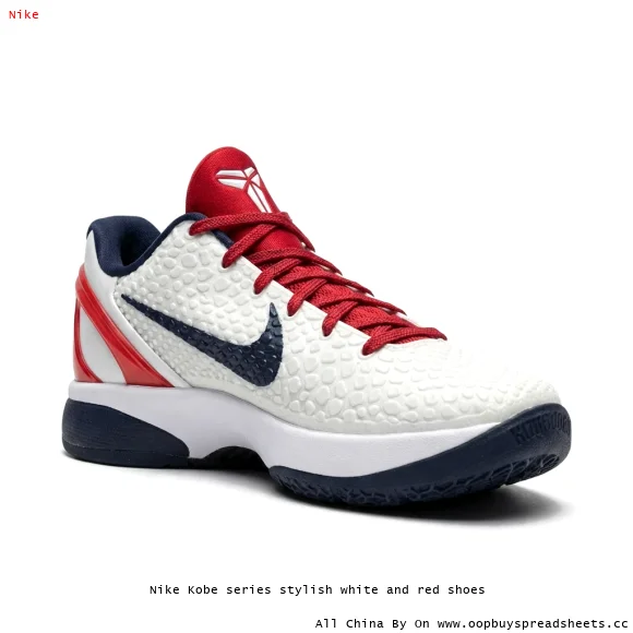 Nike Kobe series stylish white and red shoes