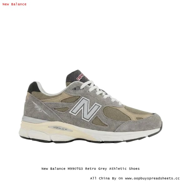 New Balance M990TG3 Retro Grey Athletic Shoes