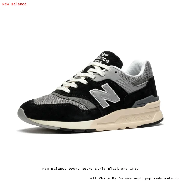 New Balance 990V6 Retro Style Black and Grey