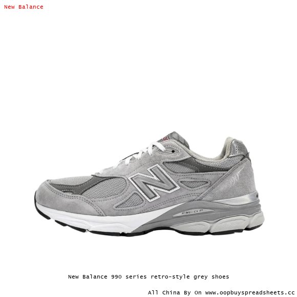 New Balance 990 series retro-style grey shoes