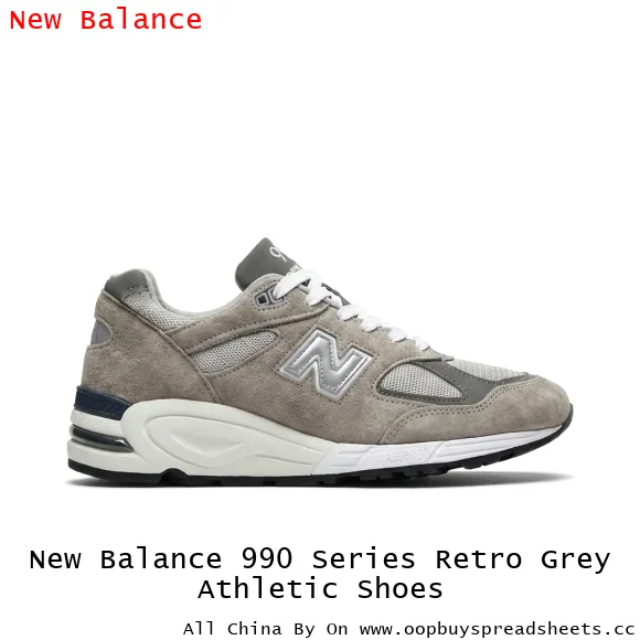New Balance 990 Series Retro Grey Athletic Shoes