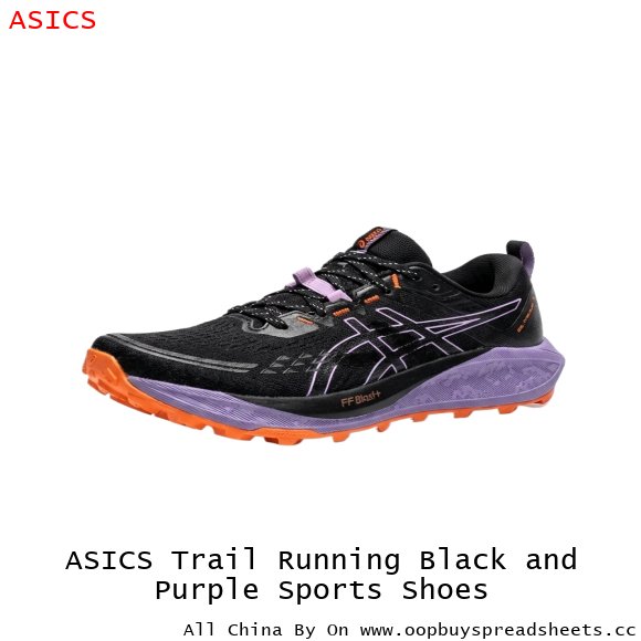 ASICS Trail Running Black and Purple Sports Shoes