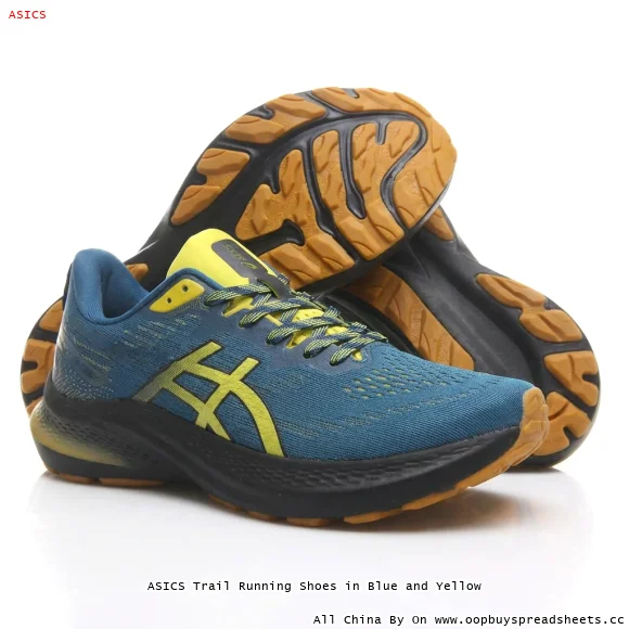 ASICS Trail Running Shoes in Blue and Yellow