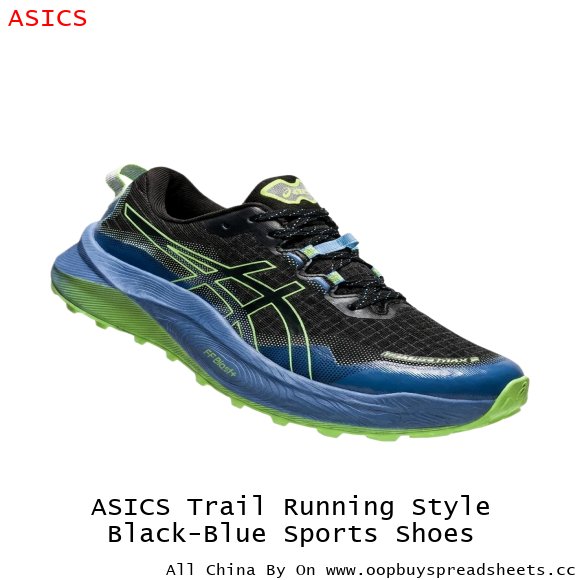 ASICS Trail Running Style Black-Blue Sports Shoes