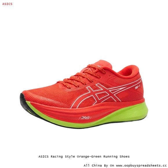 ASICS Racing Style Orange-Green Running Shoes