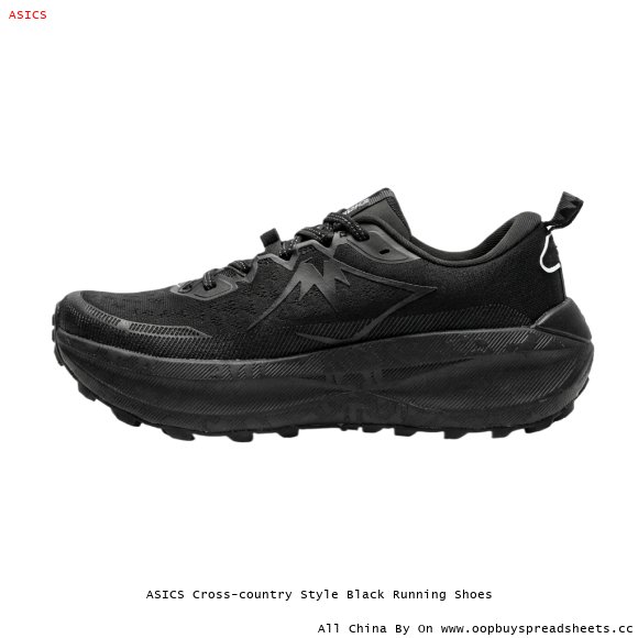 ASICS Cross-country Style Black Running Shoes