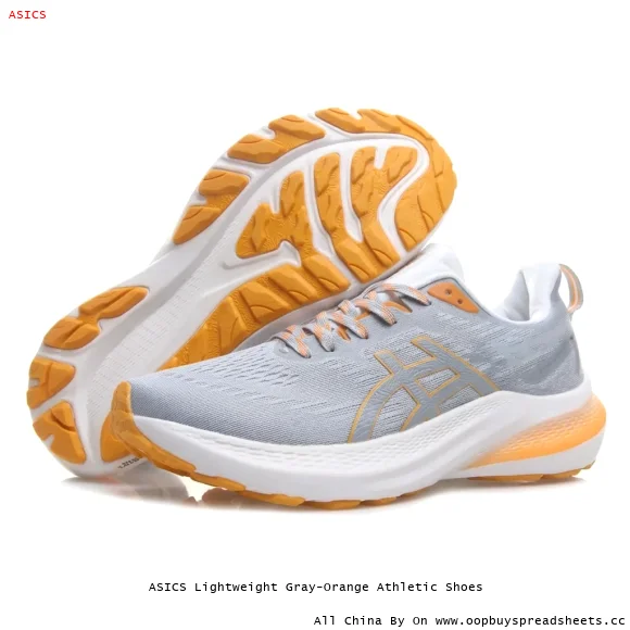 ASICS Lightweight Gray-Orange Athletic Shoes