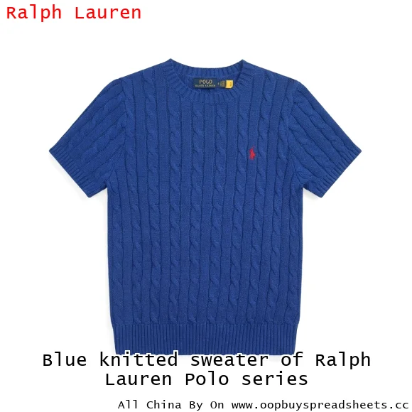 Blue knitted sweater of Ralph Lauren Polo series