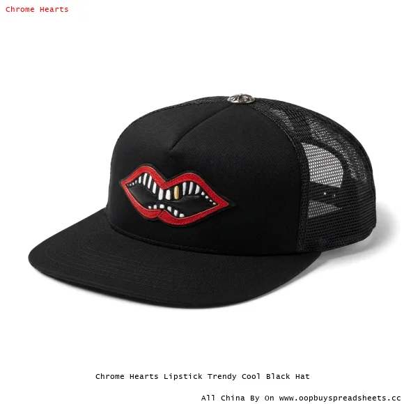 Chrome Hearts Lipstick Trendy Cool Black Hat