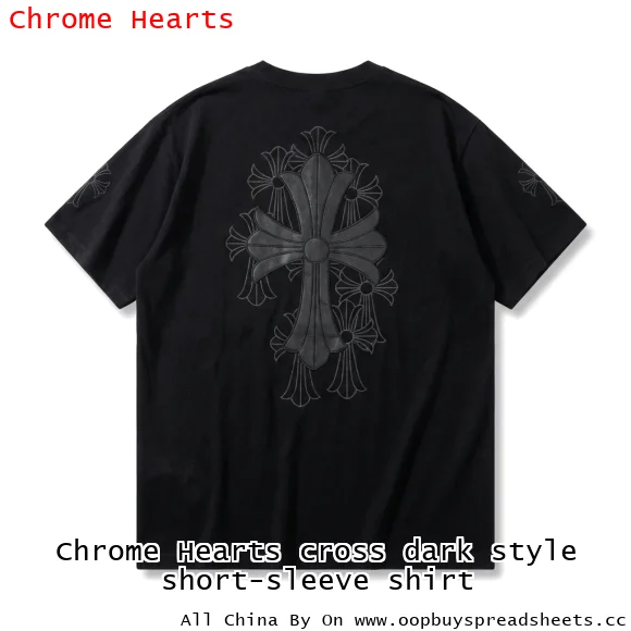 Chrome Hearts cross dark style short-sleeve shirt