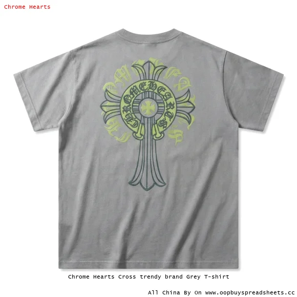 Chrome Hearts Cross trendy brand Grey T-shirt