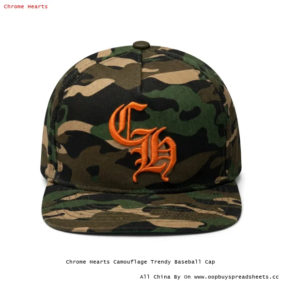Chrome Hearts Camouflage Trendy Baseball Cap