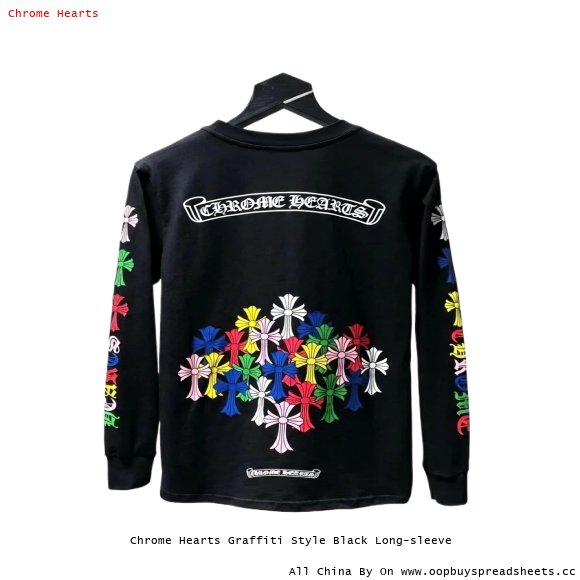 Chrome Hearts Graffiti Style Black Long-sleeve