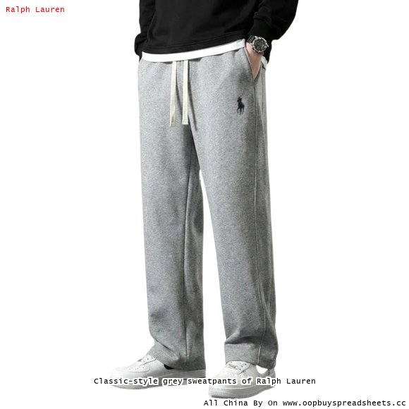 Classic-style grey sweatpants of Ralph Lauren
