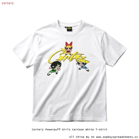 Corteiz Powerpuff Girls Cartoon White T-shirt