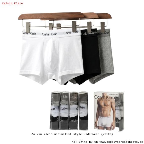 Calvin Klein minimalist style underwear (white)