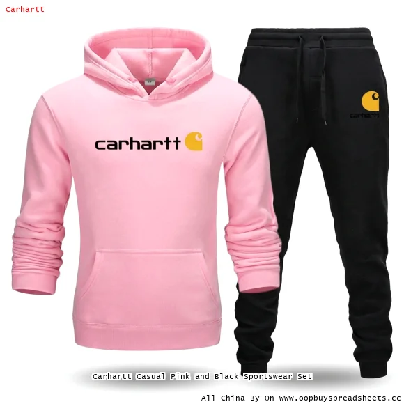 Carhartt Casual Pink and Black Sportswear Set