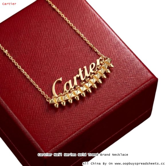 Cartier Nail Series Gold Trend Brand Necklace