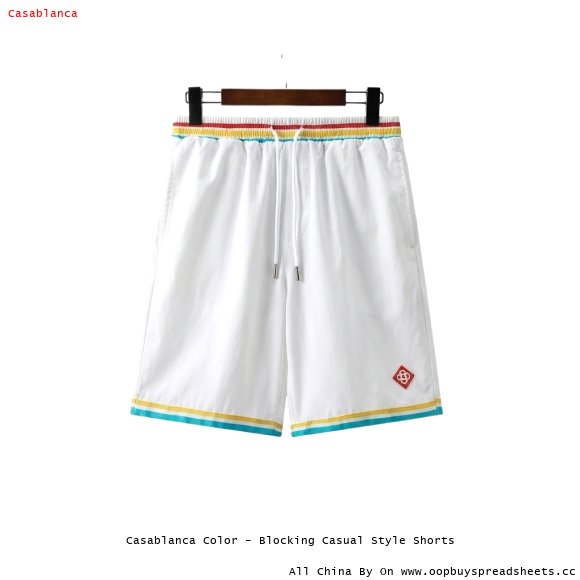 Casablanca Color - Blocking Casual Style Shorts