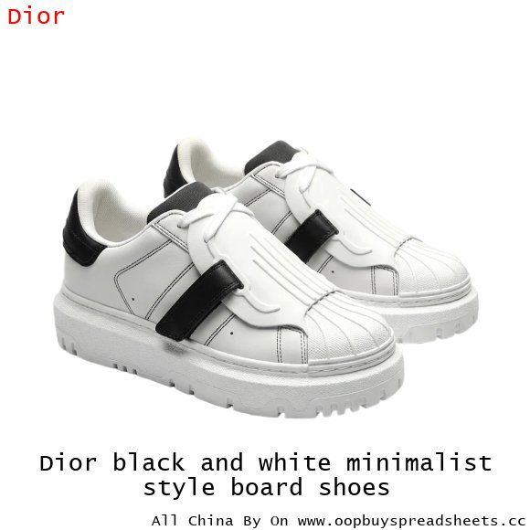 Dior black and white minimalist style board shoes