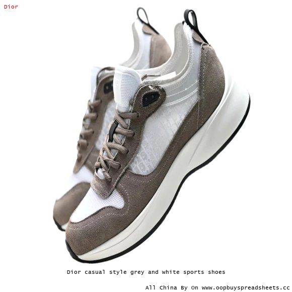 Dior casual style grey and white sports shoes