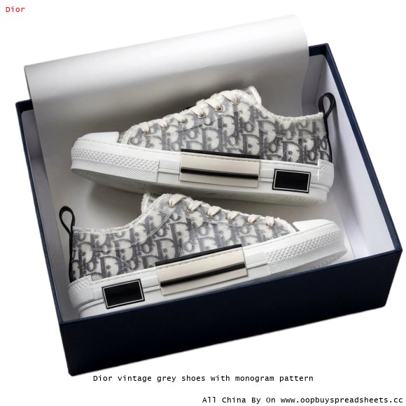 Dior vintage grey shoes with monogram pattern