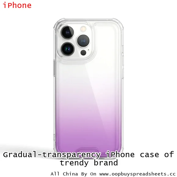 Gradual-transparency iPhone case of trendy brand
