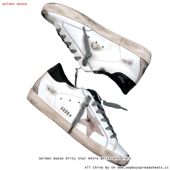 Golden Goose Dirty Star Retro White and Black