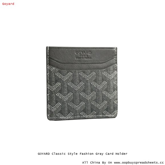 GOYARD Classic Style Fashion Gray Card Holder