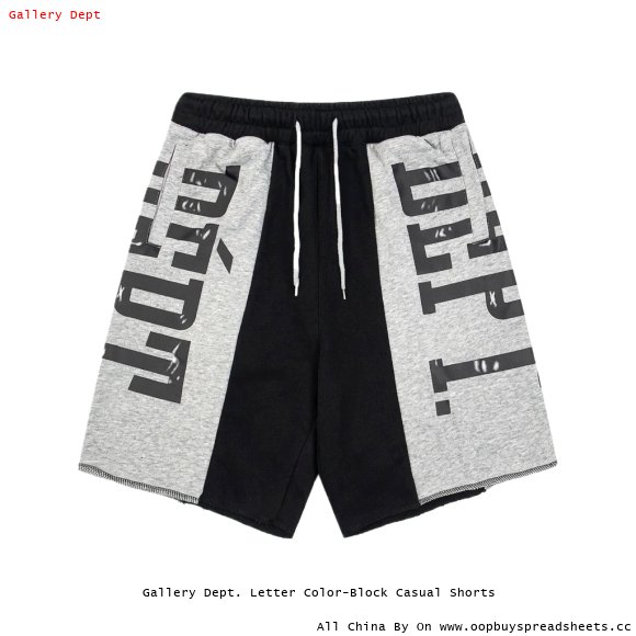 Gallery Dept. Letter Color-Block Casual Shorts
