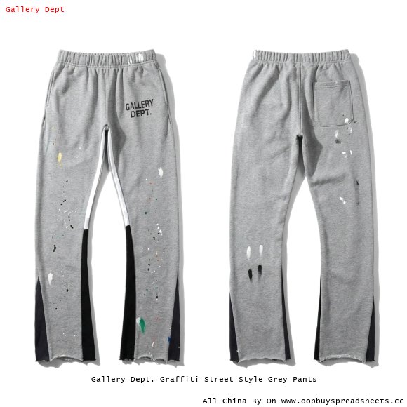Gallery Dept. Graffiti Street Style Grey Pants
