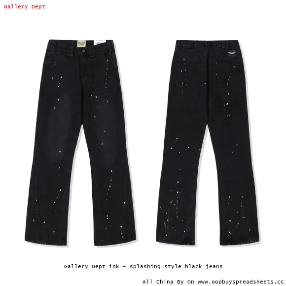 Gallery Dept ink - splashing style black jeans