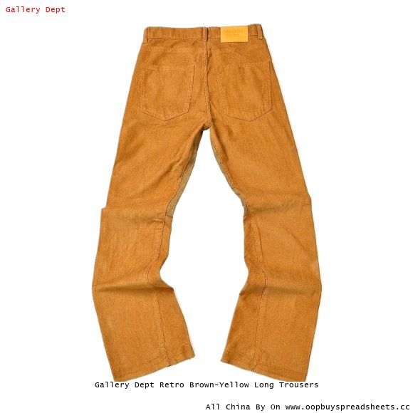 Gallery Dept Retro Brown-Yellow Long Trousers