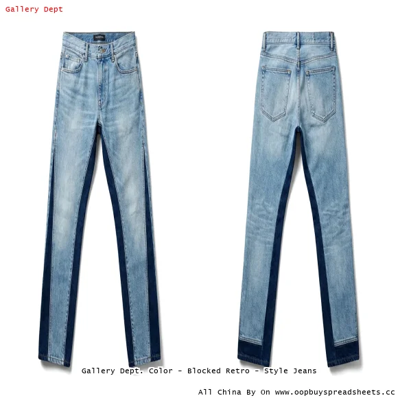 Gallery Dept. Color - Blocked Retro - Style Jeans