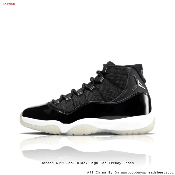 Jordan AJ11 Cool Black High-Top Trendy Shoes