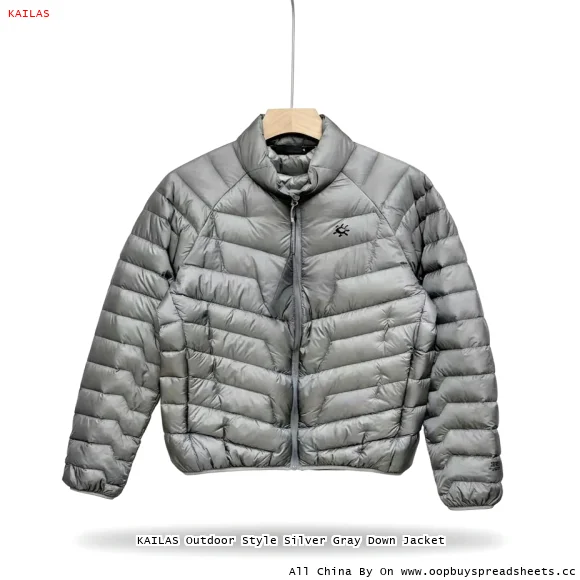 KAILAS Outdoor Style Silver Gray Down Jacket