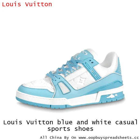 Louis Vuitton blue and white casual sports shoes