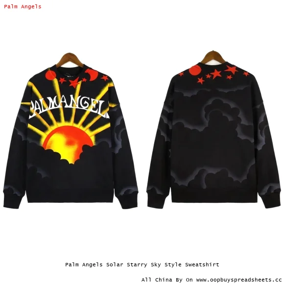 Palm Angels Solar Starry Sky Style Sweatshirt