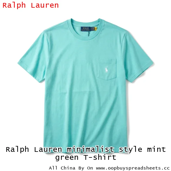 Ralph Lauren minimalist style mint green T-shirt