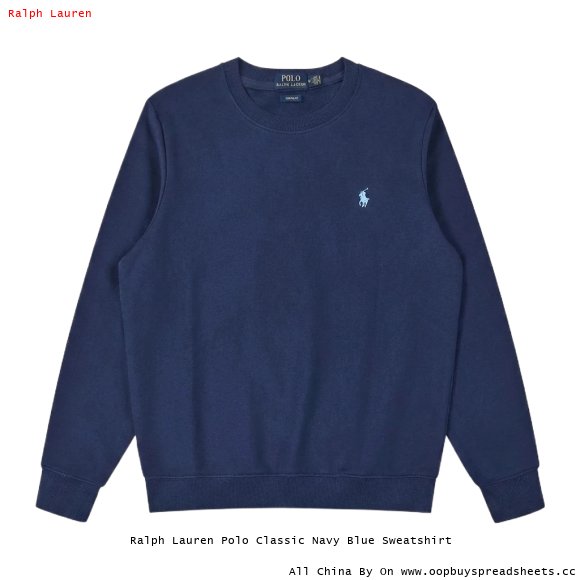 Ralph Lauren Polo Classic Navy Blue Sweatshirt