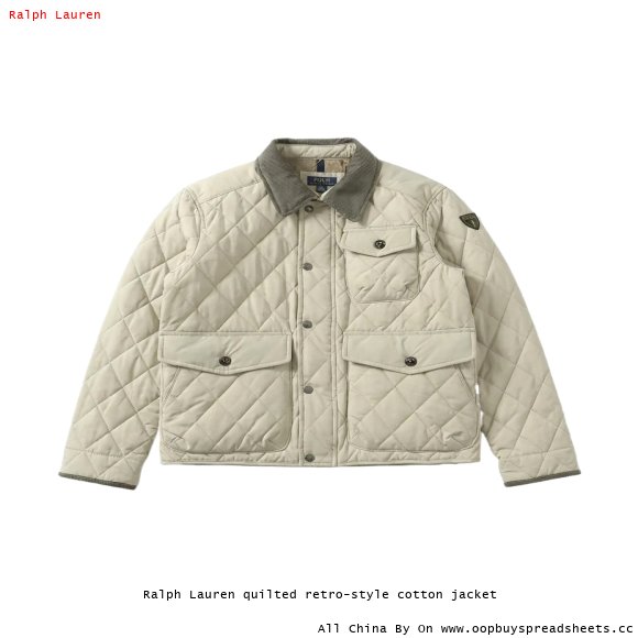 Ralph Lauren quilted retro-style cotton jacket