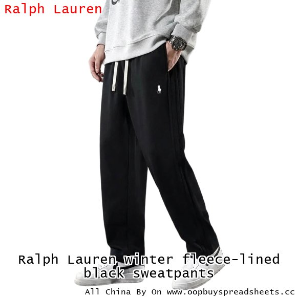 Ralph Lauren winter fleece-lined black sweatpants