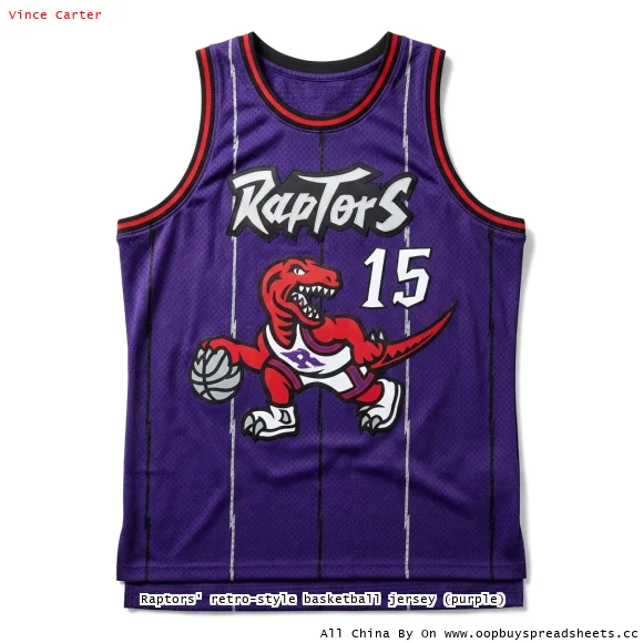 Raptors' retro-style basketball jersey (purple)