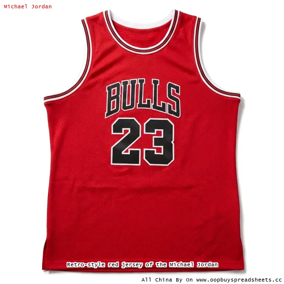 Retro-style red jersey of the Michael Jordan