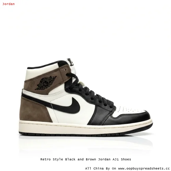 Retro Style Black and Brown Jordan AJ1 Shoes