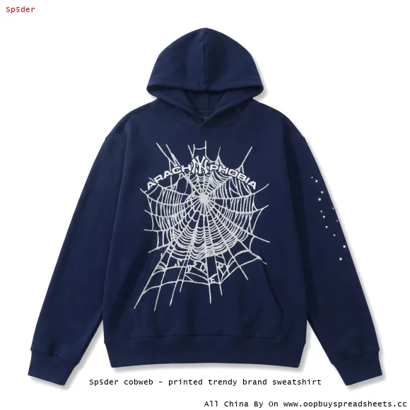 Sp5der cobweb - printed trendy brand sweatshirt