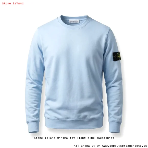 Stone Island minimalist light blue sweatshirt