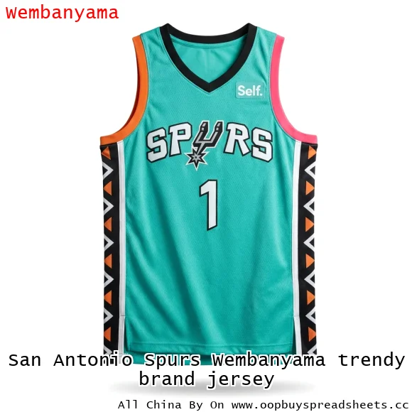San Antonio Spurs Wembanyama trendy brand jersey