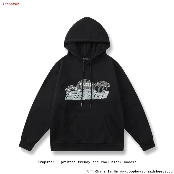 Trapstar - printed trendy and cool black hoodie